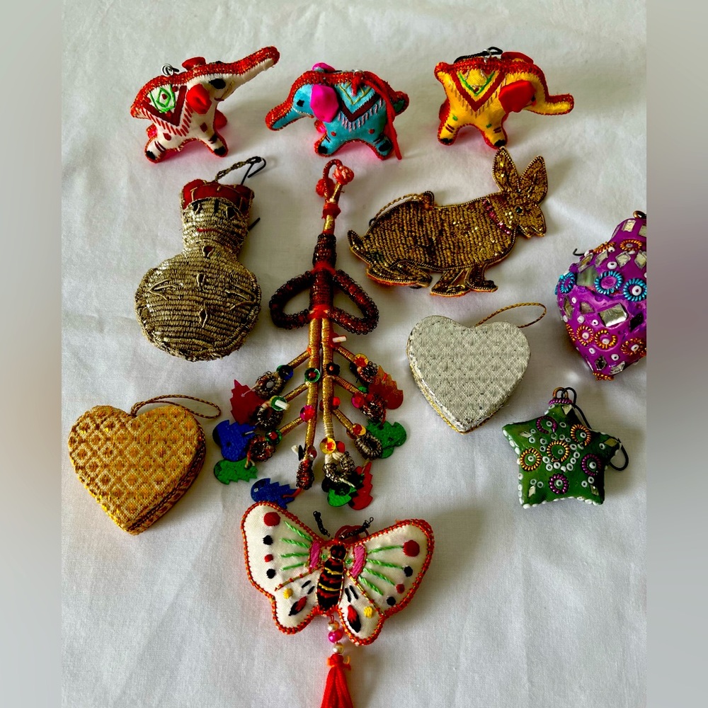 Vintage Christmas decorations from India